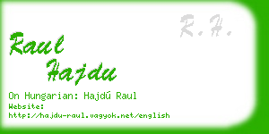 raul hajdu business card