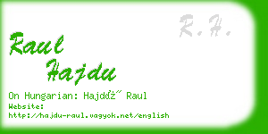 raul hajdu business card